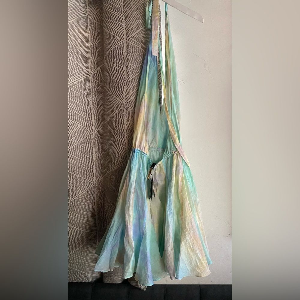 Maje Riciel Halter Mini Dress Backless Tie-Dye Multicolor Sz 34 US XS NWT - Picture 5 of 16